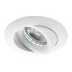 Noxion Einbau Spot Flox MR16 schwenkbar Weiß | Ausschnitt 70mm - GU10 Sockel